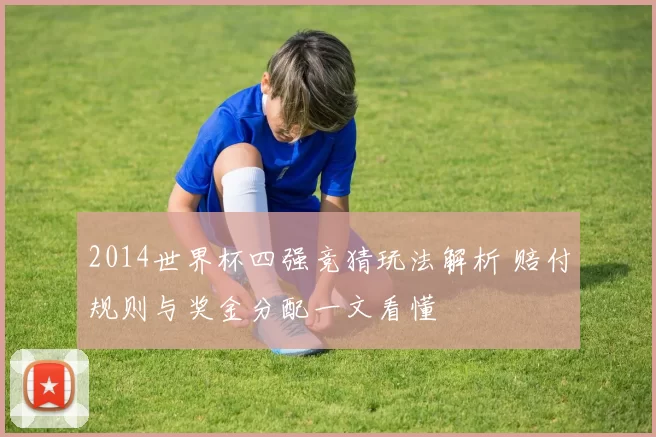 2014世界杯四强竞猜玩法解析 赔付规则与奖金分配一文看懂